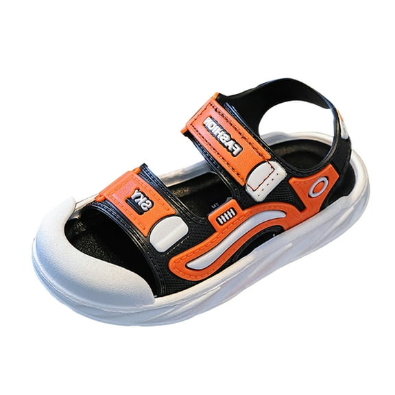 Gubotare Beach Sandals for Kids Sandals for Boys Breathable Kids Summer Shoes Toddler Sport Sandals Size 8 (Orange,8 Toddler)