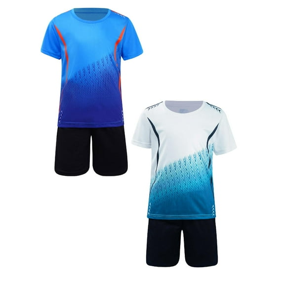 Gubotare Big Boys Summer Outfits Boys T-Shirt and Shorts Outfit Set to Big Kid 5-15 Years,White&Blue 14-15 Years