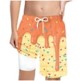 thumbnail image 1 of Gubotare Big Boys Swim Shorts Boys Swim Trunks with Compression Liner Casual Bathing Suit for Kids Swim Shorts (Orange,Size 5-6 Years), 1 of 7