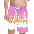 thumbnail image 1 of Gubotare Big Boys Swim Shorts Ice Cream Shorts Baseball Boys Summer Cute Preppy Boy Swim Trunks Toddler Beach Board Shorts with Pockets (Hot Pink,Size 13-14 Years), 1 of 7