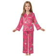 thumbnail image 1 of Gubotare Big Girl Christmas Pajamas Pullover Pajama Shirt & Pajama Pants Sleep Set Toddler to Little Kid Size 13-14 (Hot Pink,13-14 Years), 1 of 9