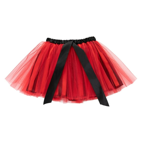 Gubotare Big Girls Tutu Skirts Girl's Skirt Tutus Glow Tulle Dance Skirts for Party Rave Festival , Red 5-8 Years