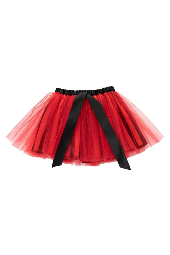 Big Girls Tutu Skirts Girl's Skirt Tutus Glow Tulle Dance Skirts for Party Rave Festival , Red 5-8 Years
