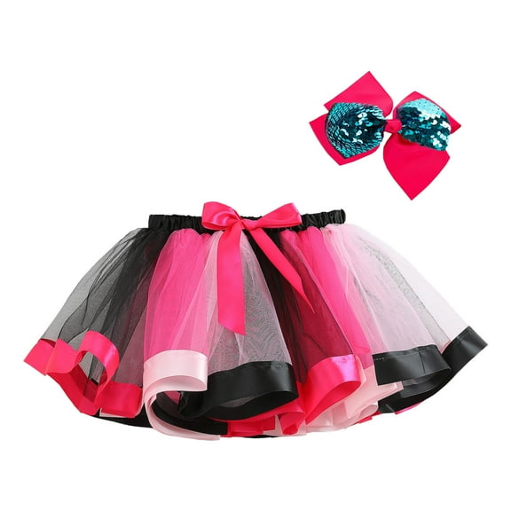 Gubotare Big Girls Tutu Skirts Girls Tutu Skirt Tulle Ballet Skirts Princess Tutu for Toddler Baby Kids Birthday5T 8T (Pink,5-8 Years)