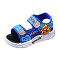 thumbnail image 1 of Gubotare Big Kids Sandals Boys Sandals Summer Kids Shoes Print Open Toe Sport Outdoor Athletic Sandals Quick Dry Water Shoes Size 1.5 (Blue,1.5 Big Kids), 1 of 5