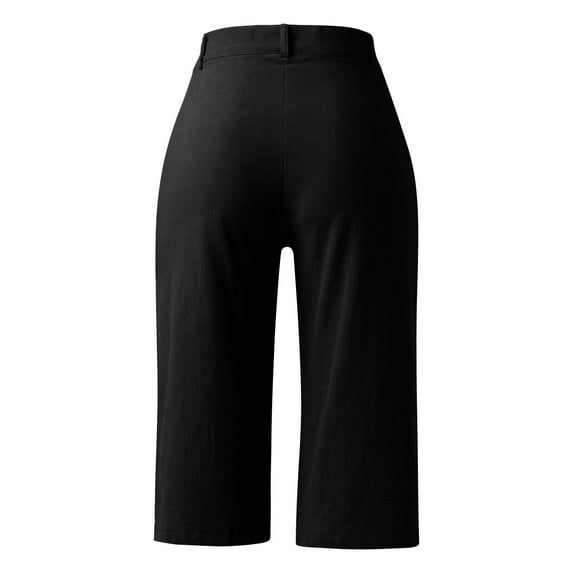 Gubotare Biker Shorts For Women High Waist Women High Waist Stretch Shorts Vintage Button Sailor Shorts,Black XXL