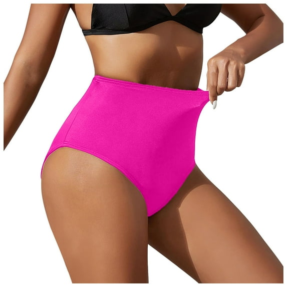 Gubotare Bikini Bottoms Full Coverage Period Swimwear Bikini Menstrual Leakproof Swim Bottoms Waterproof for Teens Girls Women,Hot Pink L
