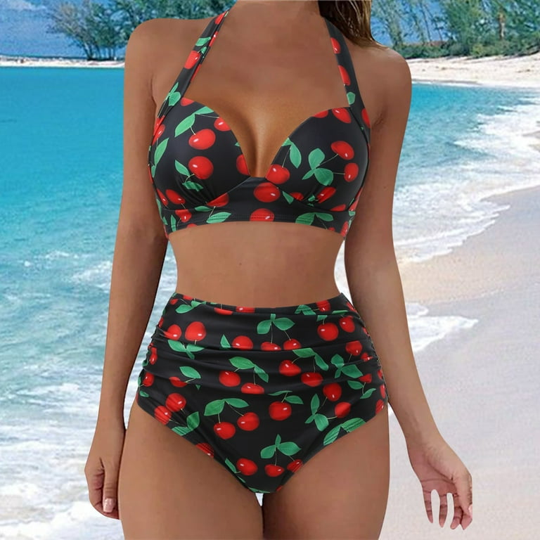 Women Bra Micro Bikini Sets Printed Croped Swimwear Swimsuit Bathing