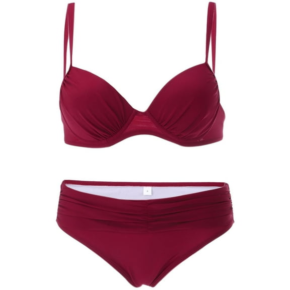 Gubotare Bikinis Swimsuit Set for Women Swimwear Triangle Bathing Suit Tie String Thong (Red,XL)