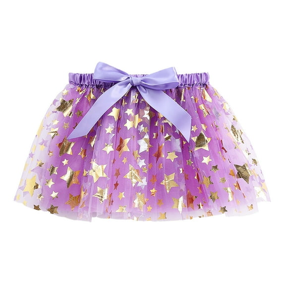 Gubotare Birthday Tutu for Girls Tutu Skirt Girls Layers Sparkle Tulle Skirt Ballet Dance Dress Princess Skirt for Toddler Girls6T 8T (Purple,6-8 Years)