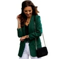 thumbnail image 1 of Gubotare Blazers for Women Business Professional Women Long Sleeve Blazer Open Front Work Office Blazer Jacket (Green,XL), 1 of 3