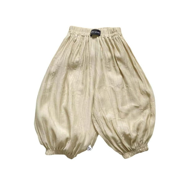 Gubotare Bloomers Pants for Boys Girls Baggy Pants for Kids Solid High Waisted Pull On Joggers Casual Harem Pants Wide Leg Trousers Size 1T-8T (Light Gray,Sizes 4-5 Years)