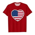 thumbnail image 1 of Gubotare Blouse for Girls Boys American Flag Shirt Kids USA Shirt USA Flag Girls 4th of July Toddler Tops 3T 4T,Red 3-4 Years, 1 of 4