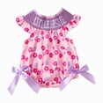 thumbnail image 1 of Gubotare Bodysuit Girls Newborn Baby Girl Outfit Print Short Sleeve Romper Bodysuit Cute Summer Outfit 0 3 6 9 12 18 24 Months (Pink,0-3 Months), 1 of 6