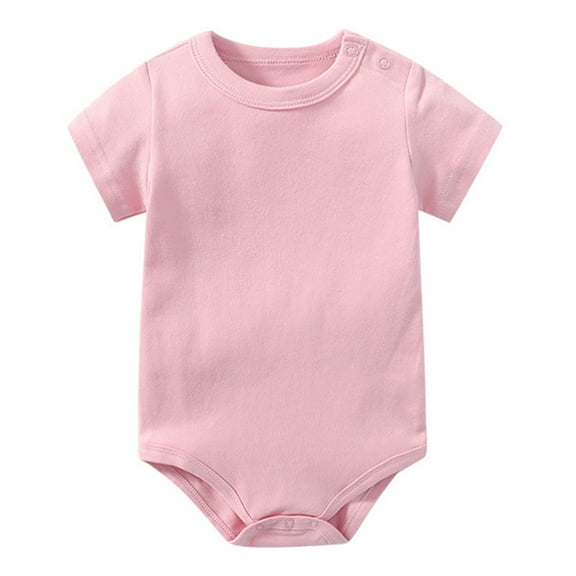 Gubotare Bodysuit Toddler Girls Baby Snap Bodysuit Bodysuit Girl Basic Pattern Bodysuits 0 3 6 9 12 18 24 Months (Pink,Size 6-9 Months)