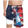 thumbnail image 1 of Gubotare Boy 4th of JulySwim Trunk Boy's Shorts Elastic Waist Bobo Tropical Print Summer Shorts (Red,Size 13-14 Years), 1 of 4