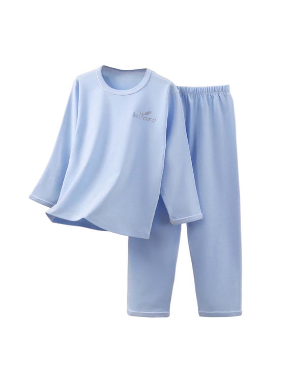 Boy Kids Fall Pajamas Boys' Pajama 2-Piece Set Size 13-14 Years (Blue,13-14 Years)