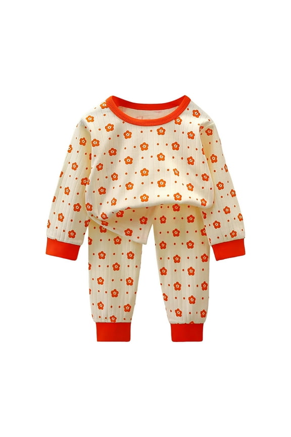 Boy Pajamas Baby Pajamas Set Shirt and Pants Toddler Pjs Long Sleeve Sleepwear Size 2T 3T (Red,2-3 Years)