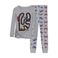 thumbnail image 1 of Gubotare Boy Pajamas Boys' Basic Print Pajama Set - Snug Fit Long Sleeve Sleepwear Size 7-8 Years (Dark Gray,7-8 Years), 1 of 2