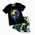 thumbnail image 1 of Gubotare Boy Pajamas Summer Little Boy Pajama Set Cotton Sleepwear Short Sleeve Pjs 9T 10T (Green,9-10 Years), 1 of 6
