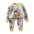 thumbnail image 1 of Gubotare Boy Pjs Boys Pajamas 2 Piece Toddler Kids Pjs Sets Cotton Toddler Clothes Sleepwears Size 12 18 Months (Light Gray,12-18 Months), 1 of 2