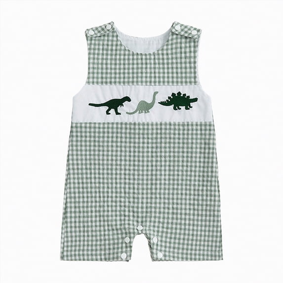 Gubotare Boy Romper Newborn Baby Boys Sleeveless Romper One Piece Jumpsuit Summer Clothes 0 3 6 9 12 18 24 Months (Green,12-18 Months)