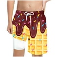 thumbnail image 1 of Gubotare Boy Swim Trunks Ice Cream Shorts Boys Summer Cute Preppy Ice Cream Baseball Shorts Casual Elastic Waist Short-Pants with Pockets (,Size 13-14 Years), 1 of 7