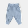 thumbnail image 1 of Gubotare Boy's Cotton Sweatpants Baby Boys Girls Patchwork Ribbed Pants Trousers Outfits Clothes,Light Blue 3-4 Years, 1 of 2