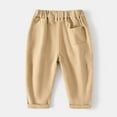 thumbnail image 1 of Gubotare Boy's Cotton Sweatpants On Soild Sports Jogger Workout Cargo Casual Joggers Pockets Trousers Pants,Khaki 6-7 Years, 1 of 5