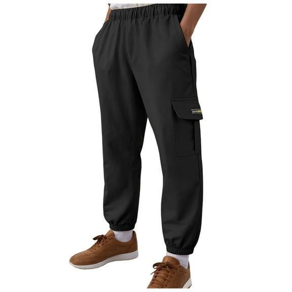 Gubotare Boy's Pull-on Pants Uniform (Black,4-5 Years)