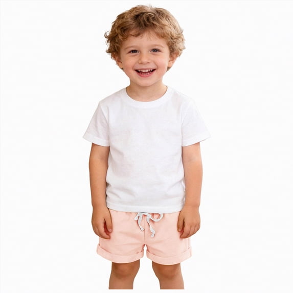 Gubotare Boys Active Shorts Big Boy's Shorts Summer Drawstring Elastic Waist Casual Shorts for Boys with Pockets 5t 6t (Pink,5-6 Years)