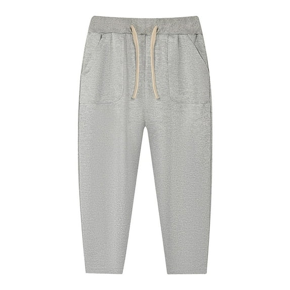 Gubotare Boys' Athletic Pants Boys Lightweight Jogger Pants Youth Kids Active Athletic Pants Size 7-8 (Grey,7-8 Years)