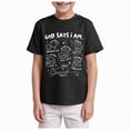 thumbnail image 1 of Gubotare Boys Athletic Shirts Boy’s Short Sleeve Shirts Kids Oversized Summer Vneck Top Loose Fit Casual Basic Tee Youth Solid Clothes Size 11-12 (Black,11-12 Years), 1 of 4