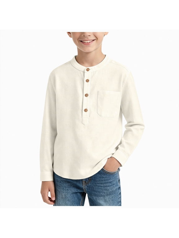 Boys Athletic Shirts Boys T Shirts Turtleneck Ribbed Casual Long Sleeve Kids Fall Winter Tops Size 11-12 (Beige,11-12 Years)