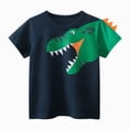 thumbnail image 1 of Gubotare Boys Athletic Shirts Toddler Boy Girl Hawaiian Shirts Beach T-Shirt Kids Graphic Tee Funny Vacation Tops Summer Clothes 4T 5T (Navy,4-5 Years), 1 of 5