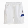 thumbnail image 1 of Gubotare Boys Baggy Cargo Shorts Boy's 1 Pcs Shorts Drawstring Waist Summer Beach Shorts with Pockets Size 12-13 (White,12-13 Years), 1 of 3