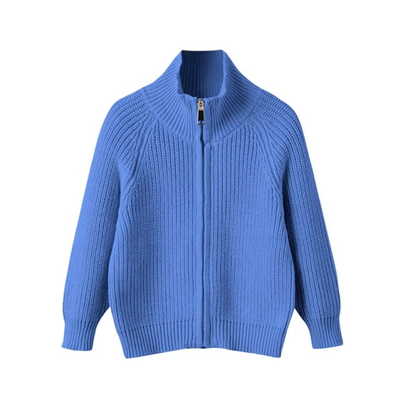 Gubotare Boys Cardigan Sweater Uniform Boy's Light Weight Knitted V-Neck, Long Sleeve Cardigan Sweater Size 12-13 (Sky Blue,12-13 Years)