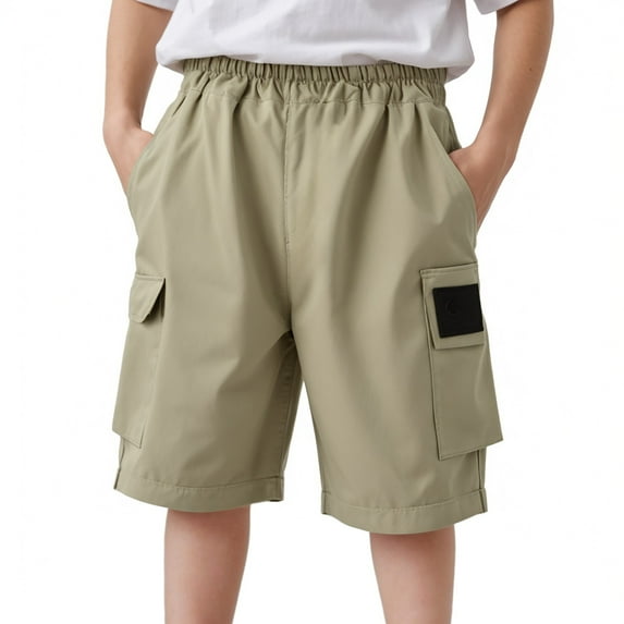 Gubotare Boys Cargo Shorts Boys Cargo Shorts, Outdoor Hiking Shorts, Lightweight Athletic Short (AG,Size 7-8 Years)