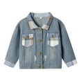 thumbnail image 1 of Gubotare Boys Denim Jackets Boys' Basic Jean Jacket, Stretch Denim with Button Closure, Casual Style Size 5T 6T (Blue,5-6 Years), 1 of 4