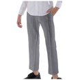 thumbnail image 1 of Gubotare Boys Dress Pants for Kids Flat Front School Uniform Slacks Pants with Adjustable Waist Size 4T-15T (Grey,Sizes 12-13 Years), 1 of 4