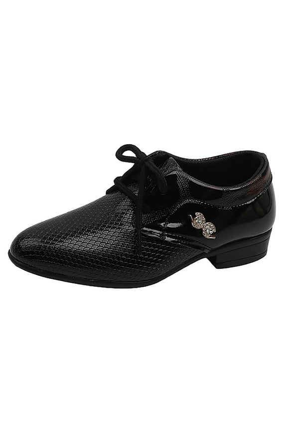 Boys Dress Shoes Children shoes Kids/ Big Boys/ Toddler Leather Kids Dress Shoes,Black 10.5
