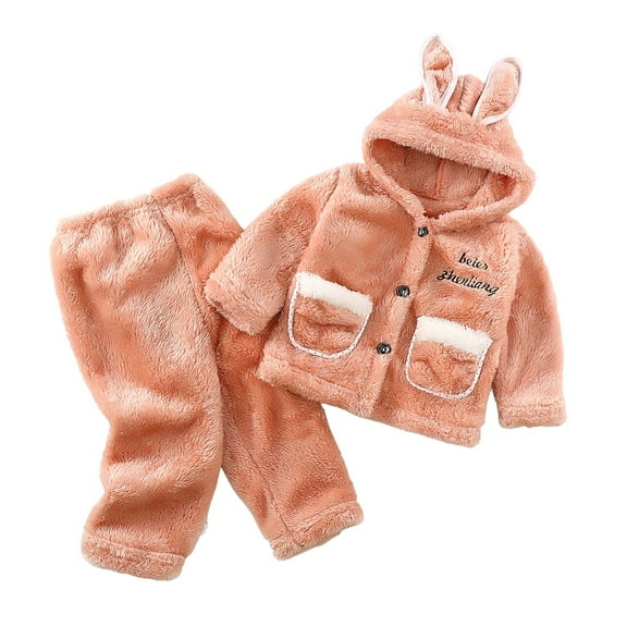 Gubotare Boys Flannel Pajamas Boys Flannel Pajamas Size 12 18 Months (Orange,12-18 Months)