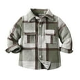 thumbnail image 1 of Gubotare Boys Flannel Toddler Boys Flannel Plaid Shirt Jacket Long Sleeve Lapel Button Down Pocketed Shirts Regular Fit Casual Fall Coat Size 18 24 Months (AG,18-24 Months), 1 of 7