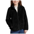 thumbnail image 1 of Gubotare Boys Fleece Jacket Boys Full Zip Soft Polar Fleece Jacket Outerwear Coat with Pockets Size 7-8 (Black,7-8 Years), 1 of 9