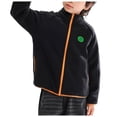 thumbnail image 1 of Gubotare Boys Fleece Jackets Fall Kids Fall Winter Coat Zip Up Fleece Jacket with Pockets Warm Outwear Boys Girls Stand-Up Collar Cute Tops Size 6-7,(Black 6-7 Years), 1 of 7