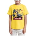 thumbnail image 1 of Gubotare Boys Fourth of July Shirt Boys' Graphic Tee - Soft and Breathable Classic Crewneck Short Sleeve Pullover T-Shirt for Boys (Yellow,Size 3-4 Years), 1 of 4