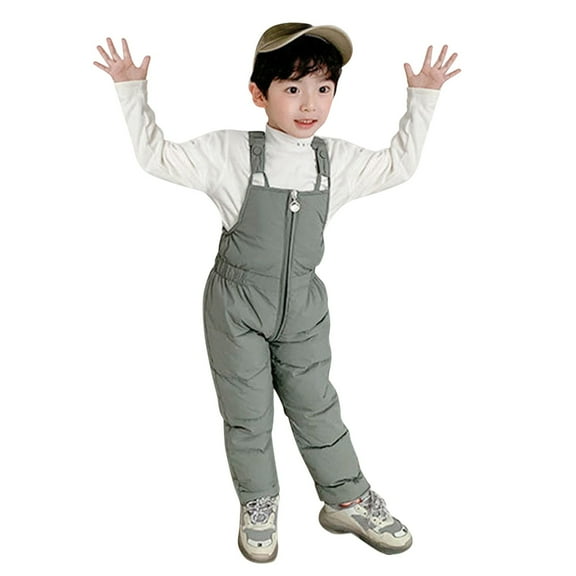 Gubotare Boys Girls Winter Windproof Outdoor Ski Trousers Toddler Kids Snow Bib Insulated Waterproo澄 Snow Ski Pant Size 18 24 Months (Green,18-24 Months)