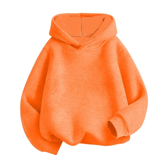 Gubotare Boys Graphic Hoodie – Premium Comfy Cotton Blended Fleece Pullover Sweatshirt for Kids Kids Sweatshirts Boys (Orange,2-3 Years)