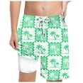 thumbnail image 1 of Gubotare Boys Graphic Shorts Boys Swim Trunks with Boxer Brief Liner Compression Boy Bathing Suit Quick Dry Beach Swimsuit Toddler Swim Shorts (Green,Size 8-9 Years), 1 of 4