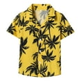thumbnail image 1 of Gubotare Boys Hawaiian Shirts Boys Hawaiian Shirts Short Sleeve Summer Beach Button Down Casual Shirts for Kids (Yellow,Size 4-5 Years), 1 of 6